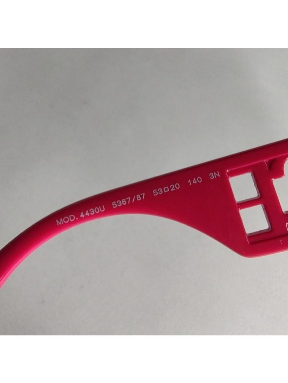VERSACE VE4430 536787 Fuxia Pink Rectangular Logo Spell Out - Picture 10 of 11